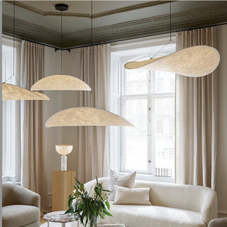 Nordic fabric lamp with Tyvek diffuser shade