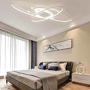 Modern Aluminum Ceiling Light – Adjustable Brightness | Living Room Lighting Fixture