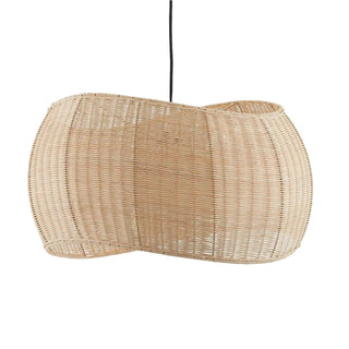 Natural rattan lampshade — organic eco-friendly ceiling fixture