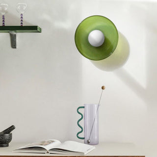 Contemporary round glass ceiling fixture – flush mount kitchen lamp