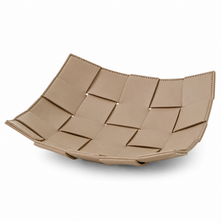 decorative faux leather storage tray
