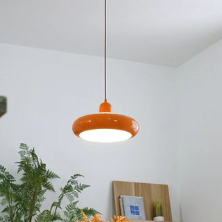 CONTEMPA Round Orange Retro Design Ceiling Light – view 4