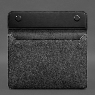 leather macbook sleeve handmade crazy horse leather magnetic flap alternate view