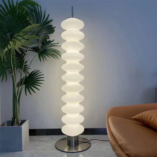 White marble base Nordic lamp front — glass shade soft design