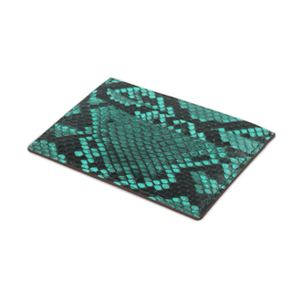 python leather card holder haven designer green premium leather credit organizer close-up