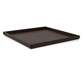 calfskin leather tray pinetti designer soft square leather organizer stylish home close-up