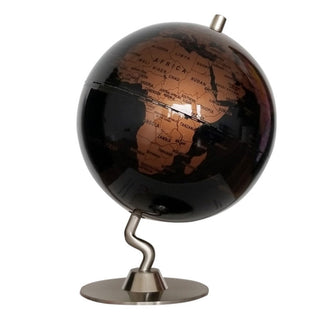 timeless world globe vintage metal desktop globe celestial map classic design side view