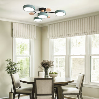 Chandelier multi-arm adjustable LED pendant close-up detail