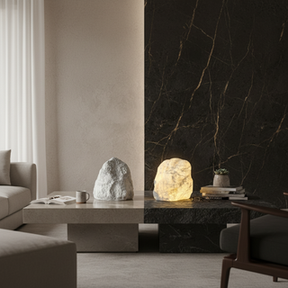 Outdoor Floor Lamp – Sculptural Stone Garden Lighting With Waterproof LED