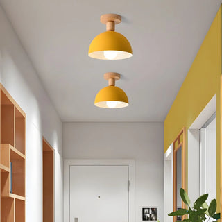Flush mount Scandinavian ceiling fixture – round matte