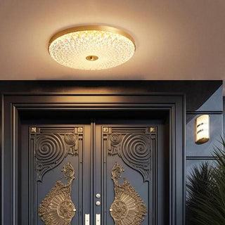 Copper crystal accent ceiling fixture – modern LED creative