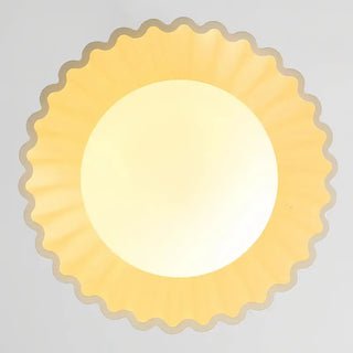 Suspension française – Petit plafonnier pour salon avec lumière chaude et luminaire en verre et fer forgé