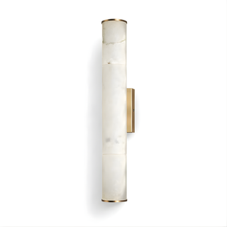 Marble Wall Light – Copper Wall Sconce with Integrated LED and Brass Bracket Fixture