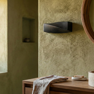 Applique murale noire moderne – Lampe murale en céramique | Luminaire minimaliste contemporain
