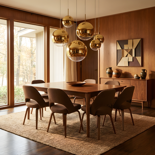 Minimalist Pendant Light – Electroplated Glass LED Dining Room Fixture