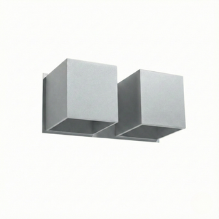 Applique murale minimaliste – Luminaire gris à double faisceau | Éclairage d'ambiance moderne