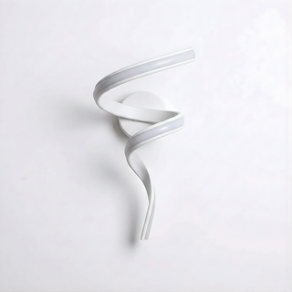 Swirl Wall Light – Designer Aluminium Sconce with Diffuse Acrylic Lamp