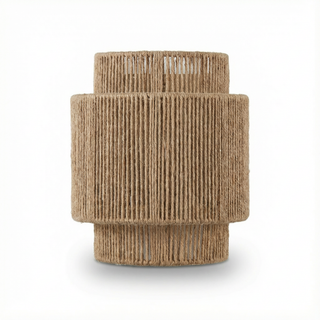 Bohemian Wall Lamp – Woven Rattan Natural Wall Sconce with Soft Light Diffuser