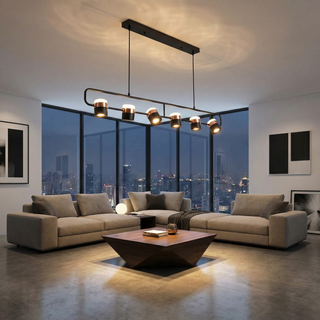 Black Metal Pendant Lamp – Modern Pendant Light With LED Hanging Lamp Design