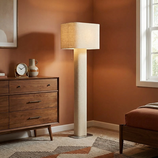 Fabric Floor Lamp – Linen Fabric Lamp With Warm Light Filter | Lumavera Lighting