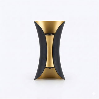 Outdoor Wall Light – Directional COB LED Technology | Matte Black & Gold Finish