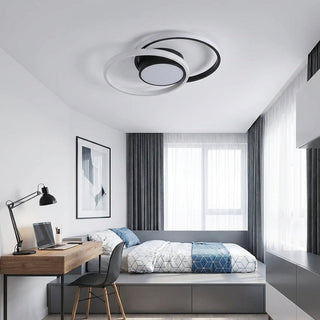 Modern LED Ceiling Light - White Aluminum Bedroom Fixture | Energy Saving Lighting