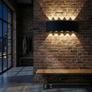 Waterproof Outdoor Wall Lamp – Black LED Up and Down Lighting | Architectural Façade Fixture