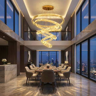 Modern Crystal Pendant Light – Luxury Dining Room Lighting With Remote Control