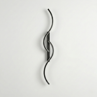 Decorative Wall Lamp – Contemporary Wavy LED Light with Aluminum Silicone Design