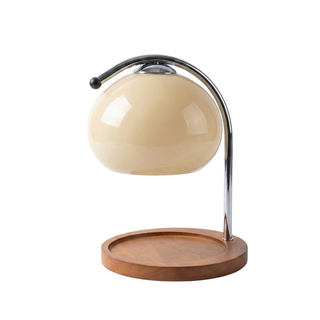 Retro Glass Table Lamp – Vintage Globe Lamp with Warm Ambient Light