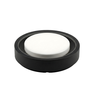Black LED Wall Light – Minimalist Circular Ceiling Light Fixture | Warm Ambient Lighting