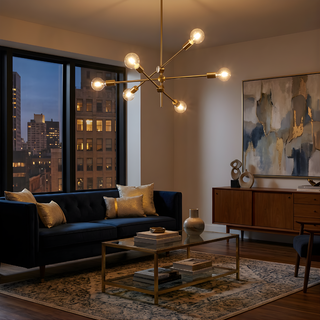 Modern Pendant Lamp – Adjustable Arm Spider Pendant Light for Living Room Lighting