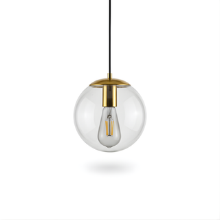 Modern Pendant Light – Gold Pendant Lamp With Glass Shade & Warm Ambient Lighting