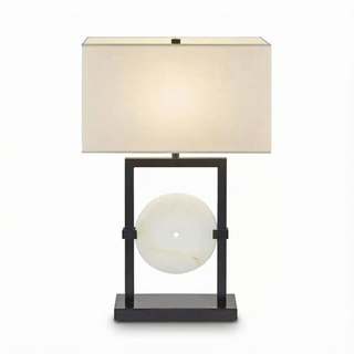 European Design Table Lamp – Modern Metal White Lamp with Soft Warm Light