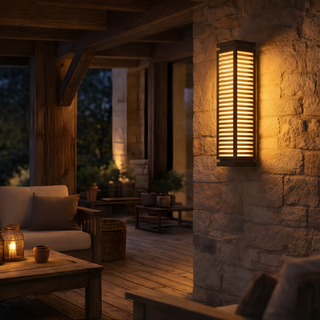 Outdoor Wall Light – Aluminum Slatted Lamp With Integrated LED, IP65 Rated