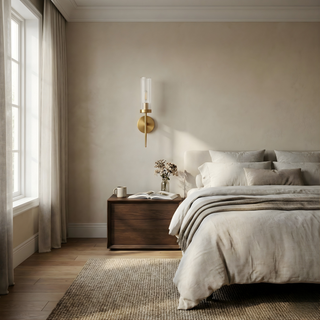 Chic Wall Lamp – Classic Wall Sconce with Fluted Glass & Gold Finish Lighting