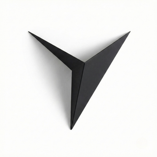 Triangular Wall Sconce – Modern Geometric Wall Light | Black, White & Gold Finish