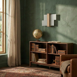 Natural Wood Wall Light – Scandinavian Wooden Wall Sconce | Warm Ambient Bedroom Lighting