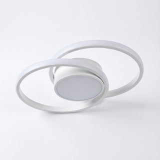 Modern LED Ceiling Light - White Aluminum Bedroom Fixture | Energy Saving Lighting