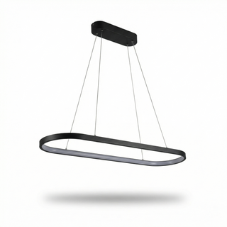 LED Pendant Light - Ultra Slim Oval Aluminium Ceiling Lamp with Acrylic Diffuser