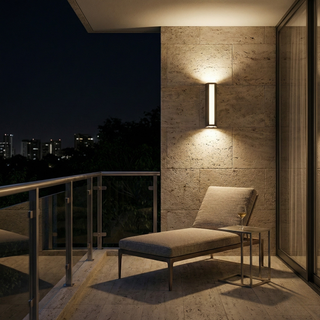 Outdoor Aluminum Wall Light – Modern Powder Coated Aluminum Wall Sconce with LED