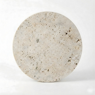 Natural Travertine Wall Sconce - Backlit LED Stone Light With Adjustable Brightness