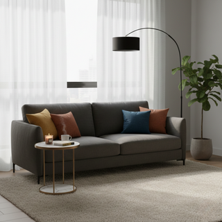 Adjustable Floor Lamp – Contemporary Living Room Lighting With Bulbs & Push Button Switch