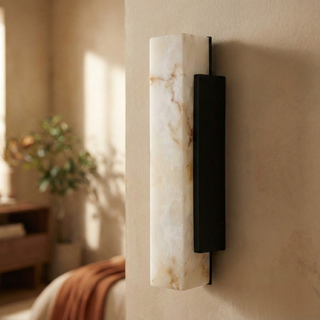 Marble-Effect Wall Light – Waterproof Outdoor Wall Sconce with LED Lighting