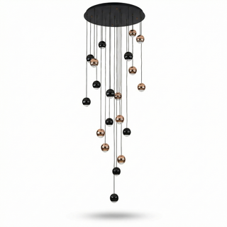 Brushed Steel Pendant Light – Modern LED Dimmable Lamp for Living Room