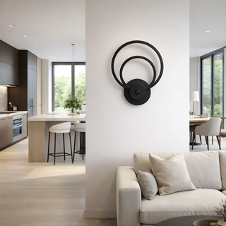 Contemporary Wall Lamp – Interlocking Ring Aluminium Light with Silicone Diffuser