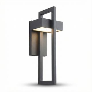Outdoor Wall Light - Black Aluminum Frame | IP65 Waterproof Architectural Lighting