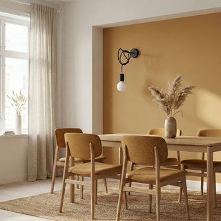 Applique Murale Noire Minimaliste – Lumière Murale Moderne | Accent Lumineux de Salon