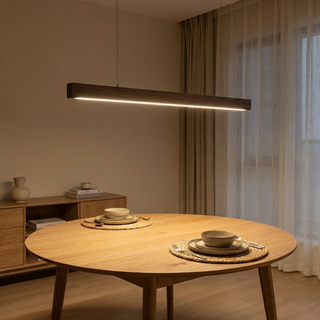 Nordic Wooden Pendant Light – Modern Wood Pendant with Warm Ambient Lighting