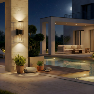 Outdoor Wall Light - Aluminum Exterior Wall Lamp With Energy Efficient LED Lighting